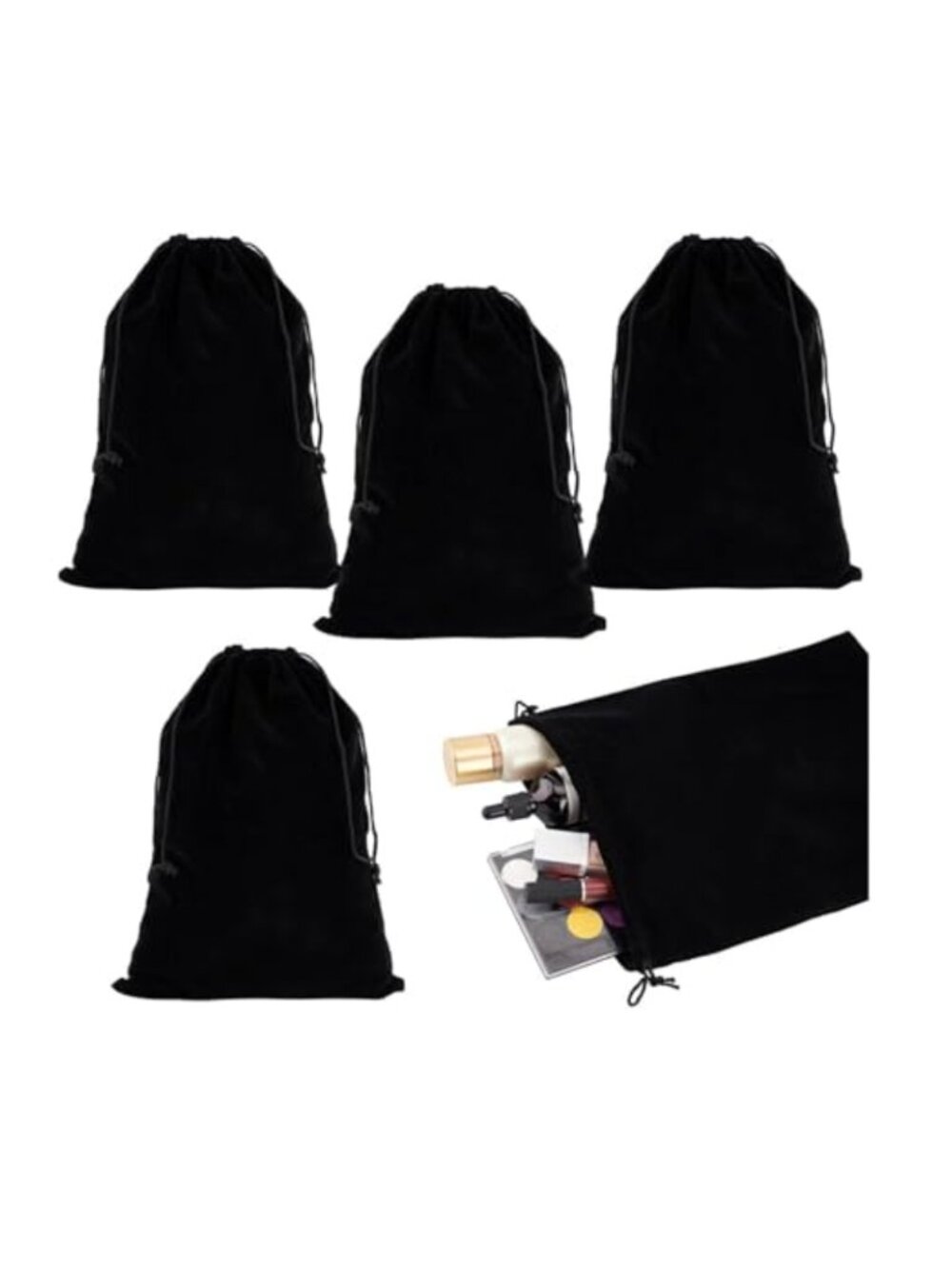 5pc Velvet Drawstring Dust Bags 7.8x9.8 Reusable Storage Gift Bags